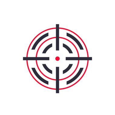 Crosshair vektör tabelada beyaz