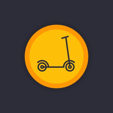 tekme scooter doğrusal simgesi