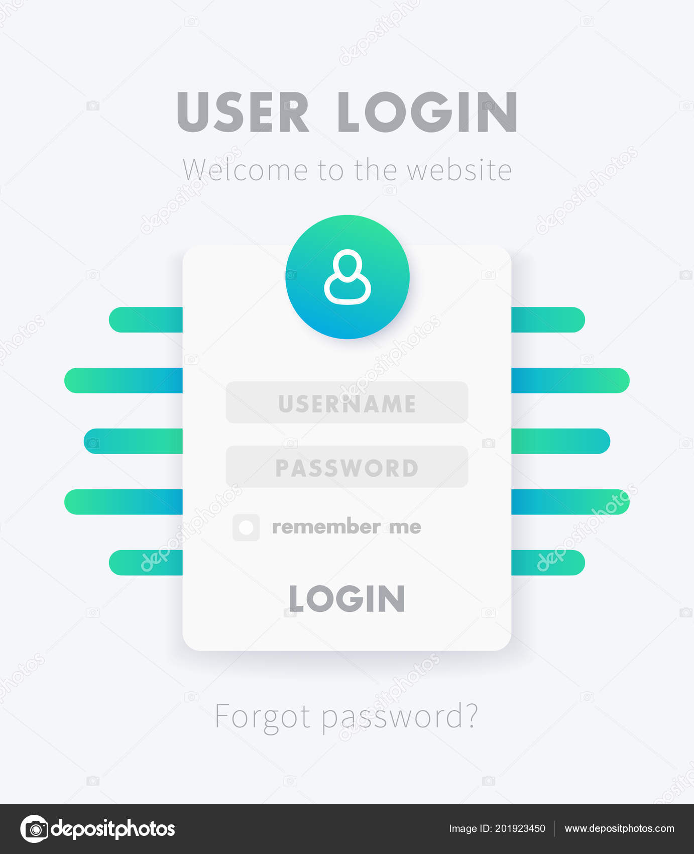 User Login Window Design Page Vector Template Stock Vector C Nexusby 201923450