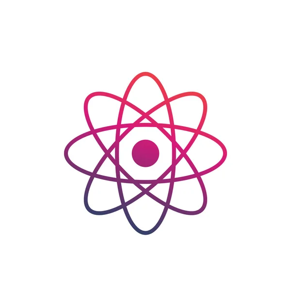 Atom εικονίδιο σε λευκό — Διανυσματικό Αρχείο