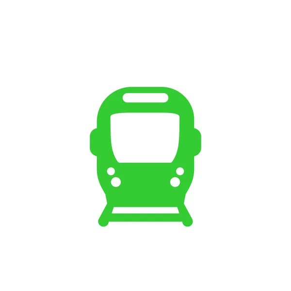 Metropolitana, icona vettoriale dei trasporti pubblici su bianco — Vettoriale Stock