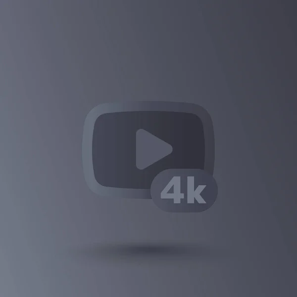 Icono del vector de vídeo 4K — Archivo Imágenes Vectoriales