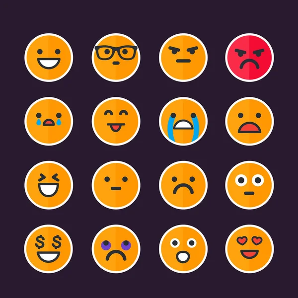 Emoticones, emoji set — Vector de stock