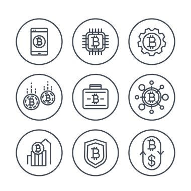 Bitcoin yatırımlar, ödemeler, satır simgeler değişimi