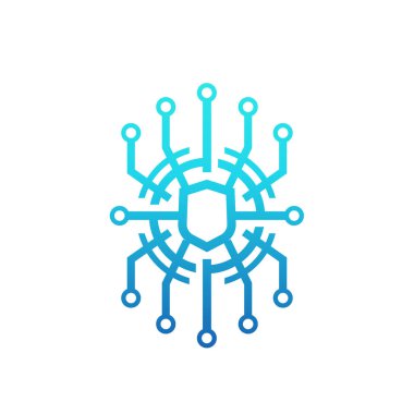 siber güvenlik logo kavramı