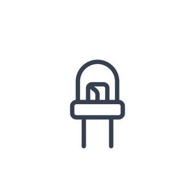 ışık yayan diyot simgesi üzerinde beyaz izole