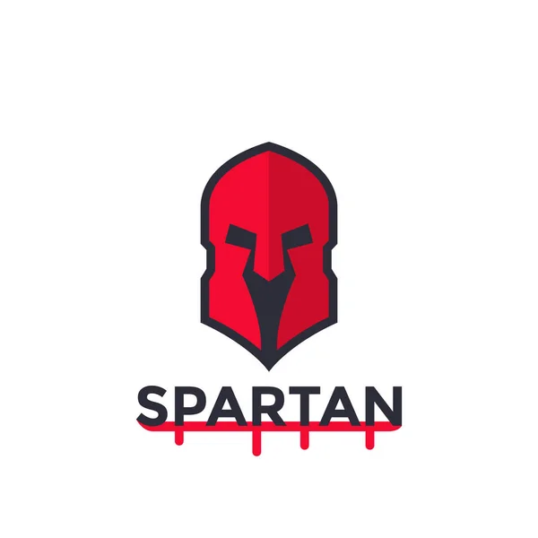 Spartan kask, koncepcja logo wektor — Wektor stockowy