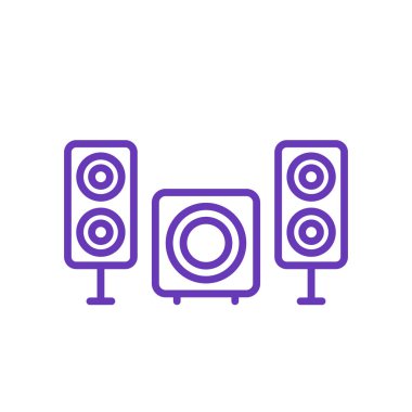 Subwoofer ve hoparlörlerin simgesi