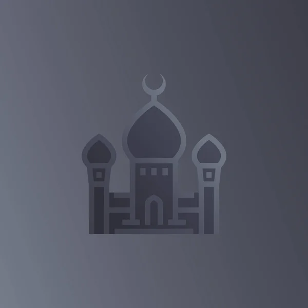 Ikon vektor masjid - Stok Vektor