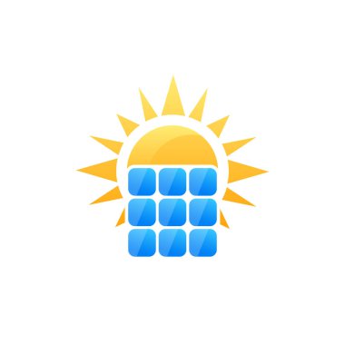 solar panel vector logo clipart
