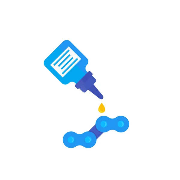 Schmiermittel, Öl für Fahrradkettenabbildung — Stockvektor