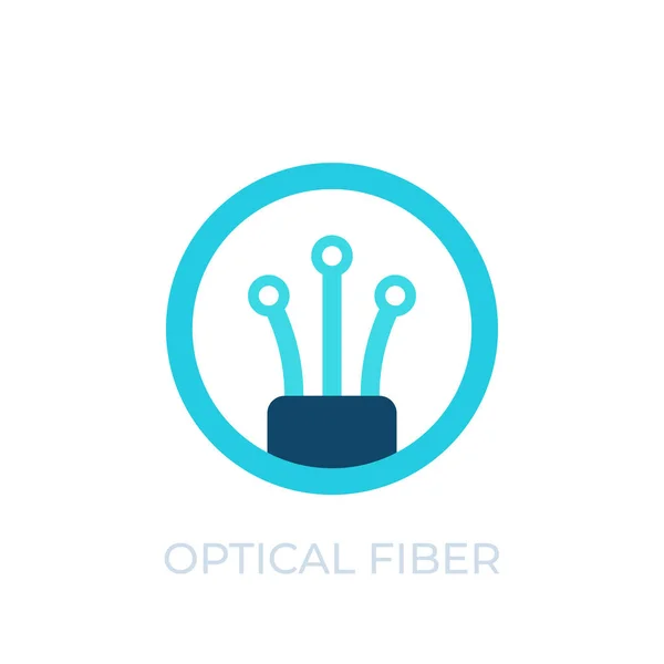 Fiber optik kutsal kişilerin resmi, vektör logosu beyaz — Stok Vektör