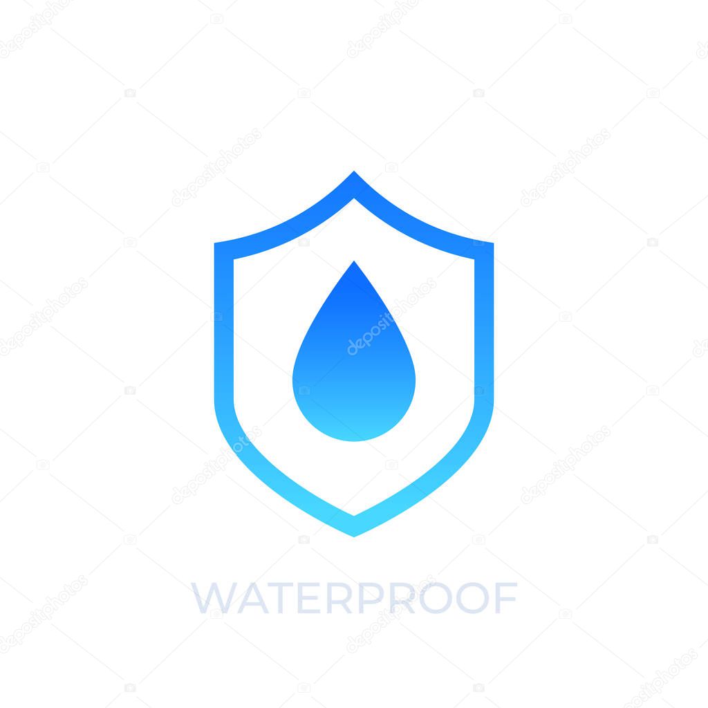 Waterproof vector icon, eps 10 file, easy to edit