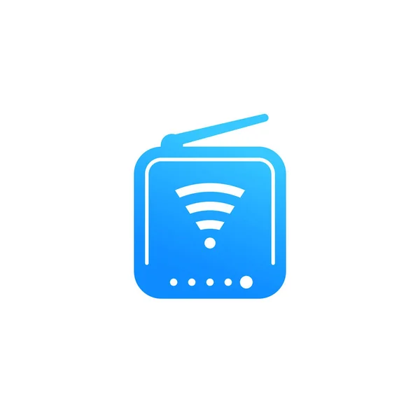 Pictogram van de router, vector pictogram op wit — Stockvector