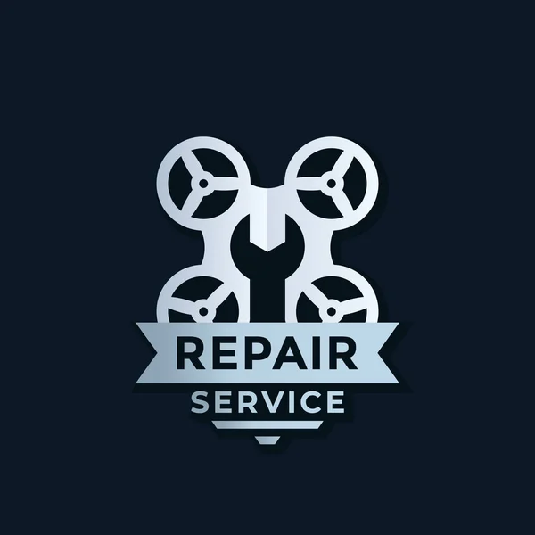 Drone servicio de reparación vector logo diseño — Archivo Imágenes Vectoriales