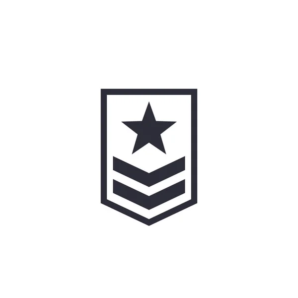 Icono de rango militar en blanco — Vector de stock