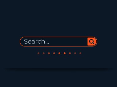 Arama çubuğu vektör şablon UI, minimalist tasarım