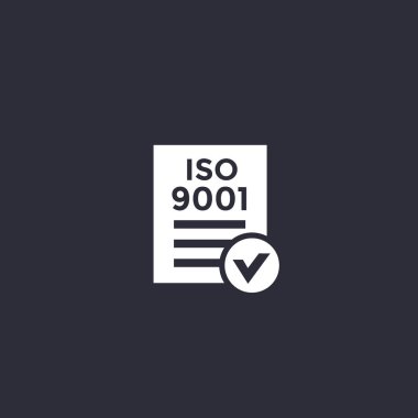 ISO 9001 simgesini eps 10 dosyası, düzenlemek kolay