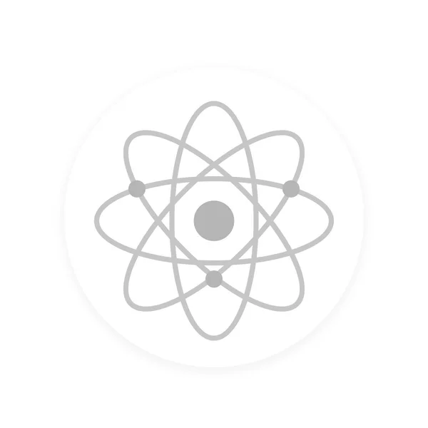 白の原子のベクトルのアイコン — ストックベクタ