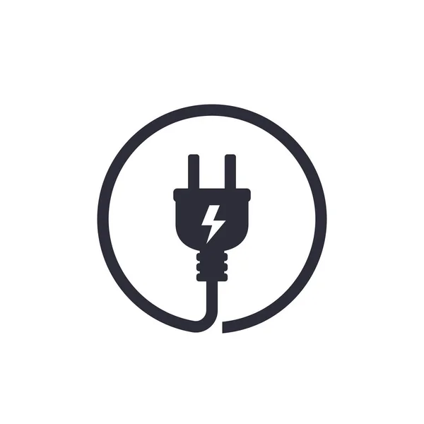 Icono del enchufe eléctrico — Vector de stock