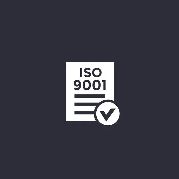 Ícone Iso 9001 Arquivo Eps Fácil Editar —  Vetores de Stock