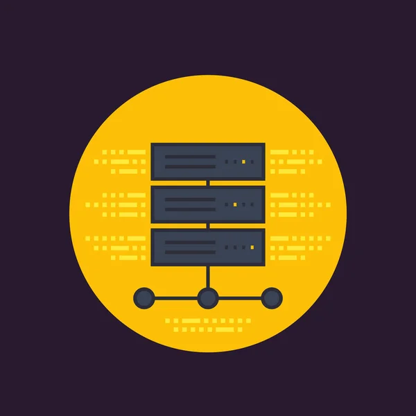 Servidor, ícone de serviços de hospedagem —  Vetores de Stock