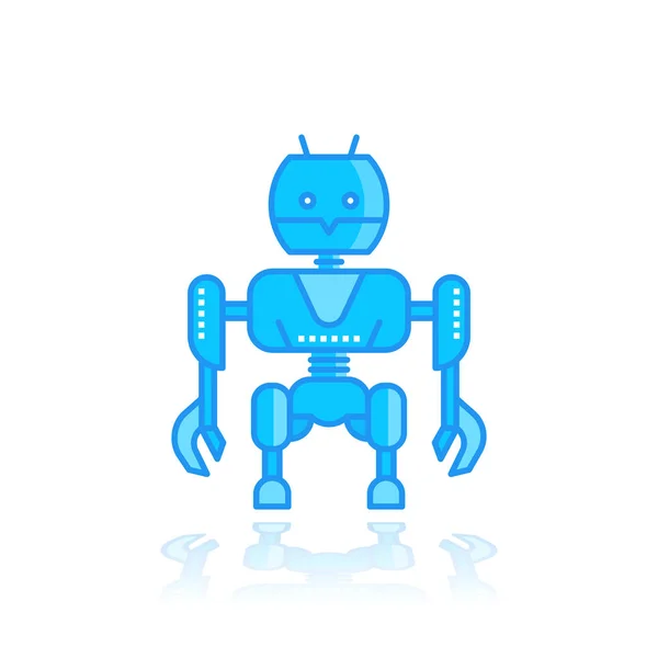 Robot on white vector illustration — Stock Vector