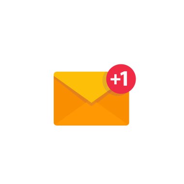 e-posta, sms, gelen ileti vektör simgesi beyaz