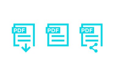 PDF belge, pdf dosya vektör simgeler download