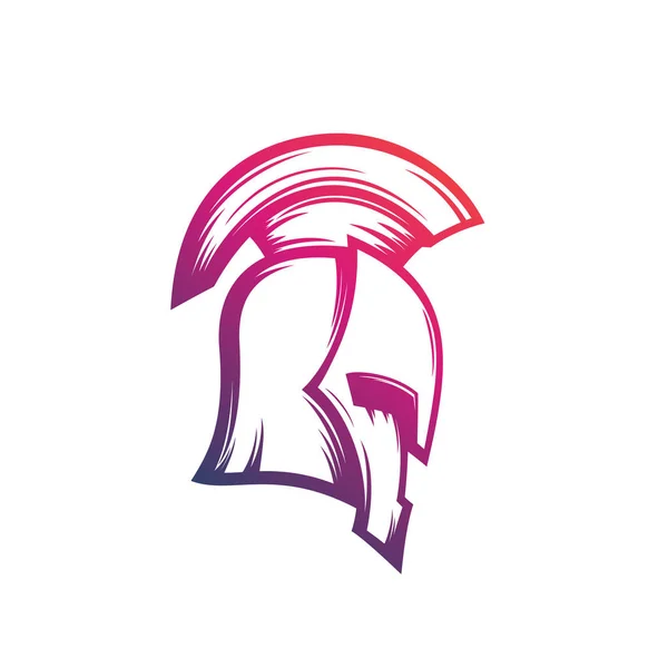 Logo vectoriel de casque guerrier spartiate — Image vectorielle