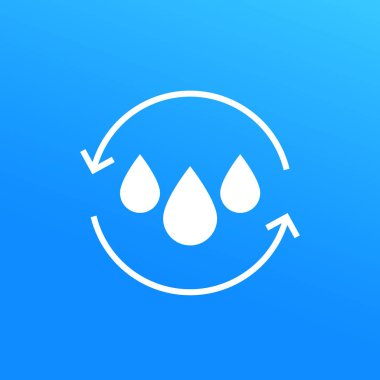 su geri dönüşüm simgesini