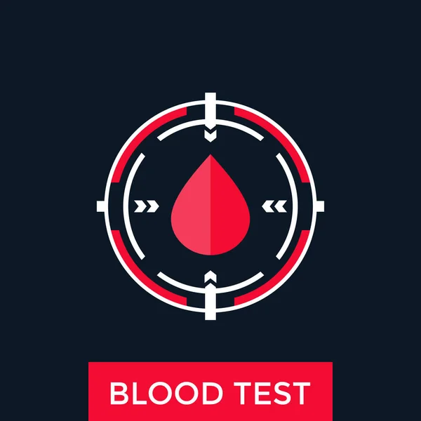 Icono de análisis de sangre — Vector de stock