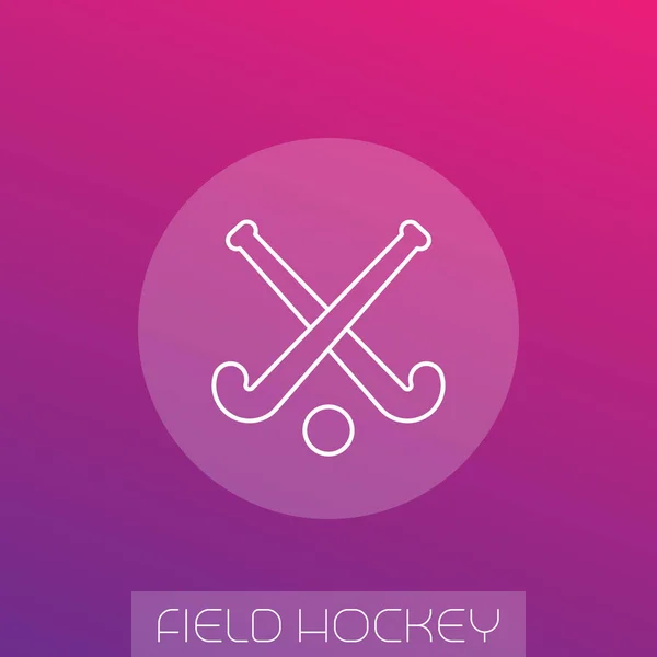 Campo Hockey icono lineal — Archivo Imágenes Vectoriales