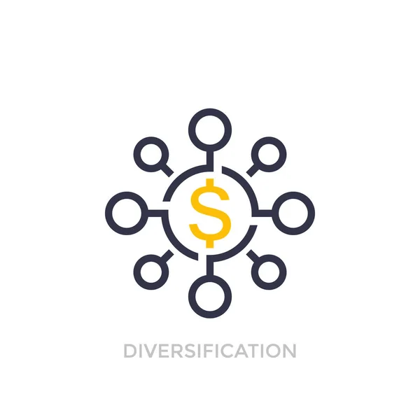 Financial diversification, diversified investment — Stock Vector