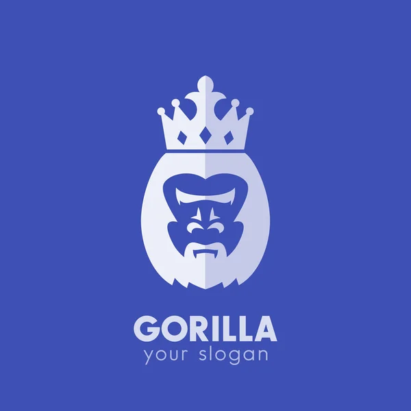Gorilla király vektor logo elemek — Stock Vector