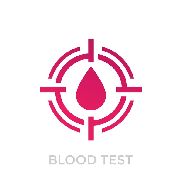 Icono de análisis de sangre en blanco — Vector de stock
