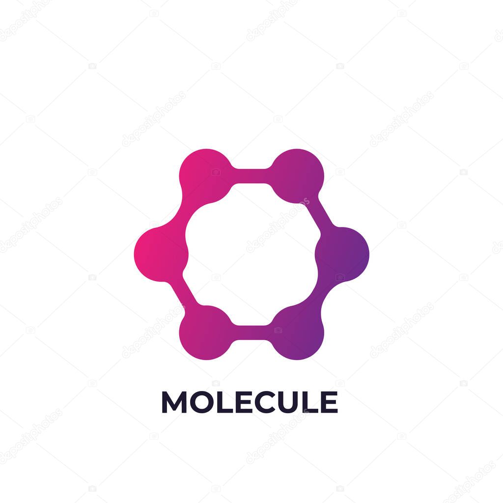molecule icon, science logo element
