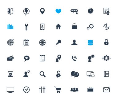web tasarım, uygulamalar ve infographics için 42 Icons set