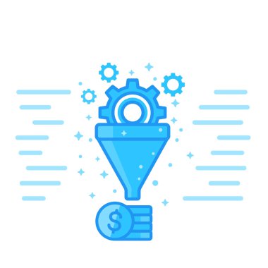 Satış huni vektör, dijital pazarlama