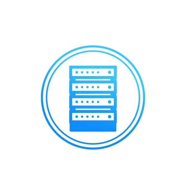 Icône du serveur en cercle — Image vectorielle