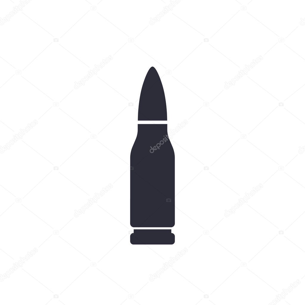 bullet on white vector icon
