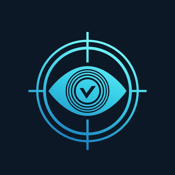 Retina scanning icon — Stock Vector
