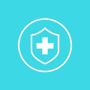 Sağlık sigortası simgesi, tıp vektör işareti