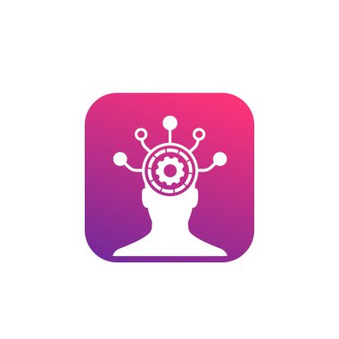 Makine öğrenimi ve veri madenciliği vektör simgesi