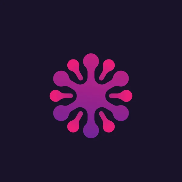 Logo des Neuronenvektors — Stockvektor