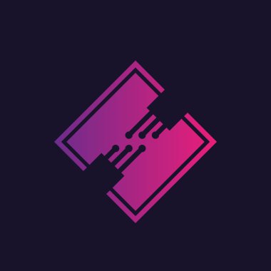Optik lif kablolar vektör logosu
