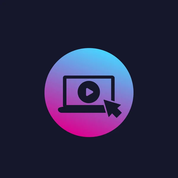 Play video trendy vector icon — Stock Vector