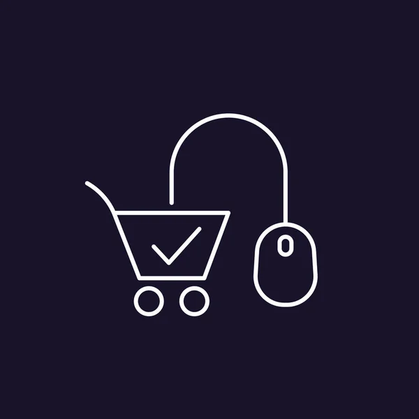 Linia E-commerce ikony — Wektor stockowy