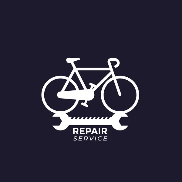 Bicycle repair service vector logo — Stock Vector