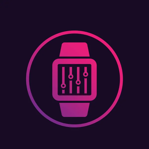 Konfiguration med smart Watch-klocka vektor symbol — Stock vektor